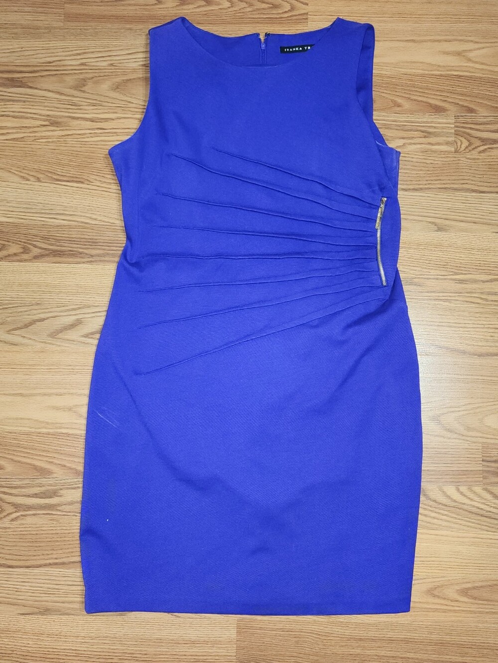 Ivanka Trump Sleeveless Royal Purple Sheath Dress – Elegant & Chic Size 16